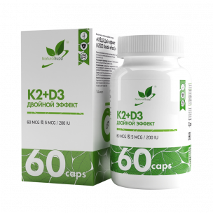 Natural Supp K2 + D3, 60 капсул