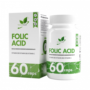 Natural Supp Folic Acid, 60 капсул