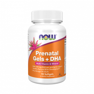 NOW Prenatal Gels+DHA, 90 капсул