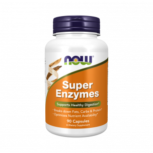 NOW Super Enzymes, 90 капсул