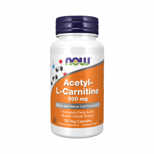 NOW Acetyl L-Carnitine 500 mg, 50 капсул