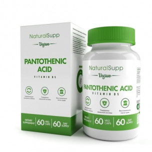 Natural Supp Pantothenic Acid B5, 60 вег.капс