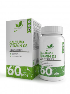 Natural Supp Calcium + Vitamin D3, 60 таб