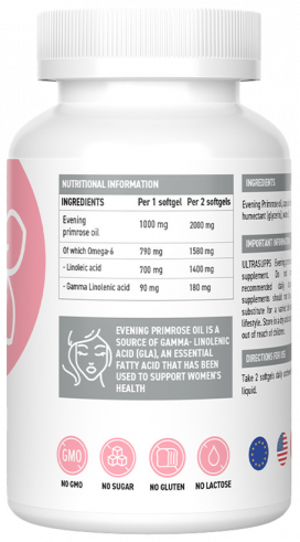 Ultrasupps Evening Primrose Oil, 60 капсул