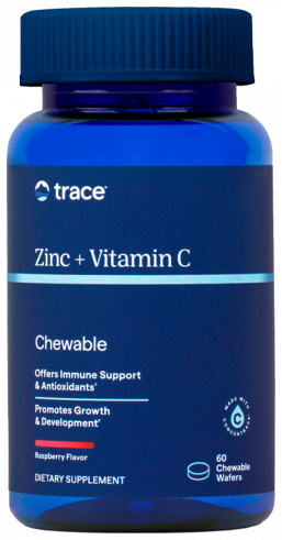 Trace Minerals Zinc + Vitamin C, Цинк + Витамин С, 60 таблеток