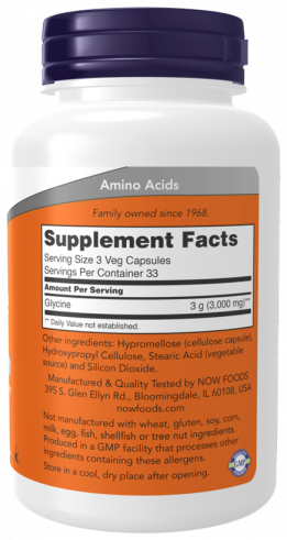 NOW Glycine 1000 mg, Глицинон