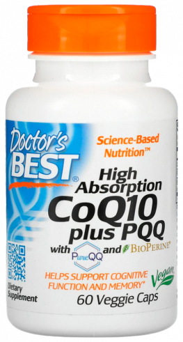 Doctor's Best High Absorption Co Q10, Коэнзим Q10, 60 капсул