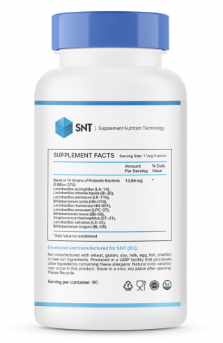 SNT Probiotic 5 Billion, Пробиотик 5 миллиардов, 90 капсул