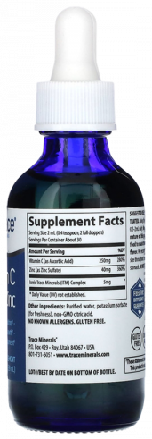 Trace Minerals Liquid Vitamin C + Ionic Zinc, 59 мл