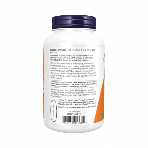 NOW Ультра Омега-3, 180 капсул