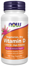 NOW High Potency Vitamin D-3 1000 IU, Высокоэффективный витамин Д-3 1000 МЕ, 120 капсул