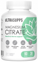 Ultrasupps Magnesium Citrate, Магния Цитрат, 90 капсул