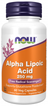 NOW Alpha Lipoic Acid, Альфа-липоевая кислота, 60 капсул