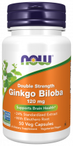NOW Ginkgo Biloba, Гинкго Плюс, 50 капсул