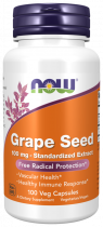 NOW Grape Seed, Грэйп Сид, 100 капсул