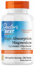 Doctor's Best High Absorption Magnesium, Магния Хелат, 240 таблеток