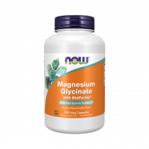 NOW Magnesium Glycinate with BioPerine, Глицинат магния с БиоПерином, 180 капсул