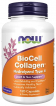 NOW BioCell Collagen Hydrolyzed Type II, Коллаген БиоЦелл, 120 капсул