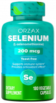 Orzax Selenium, Селениум, 180 капсул
